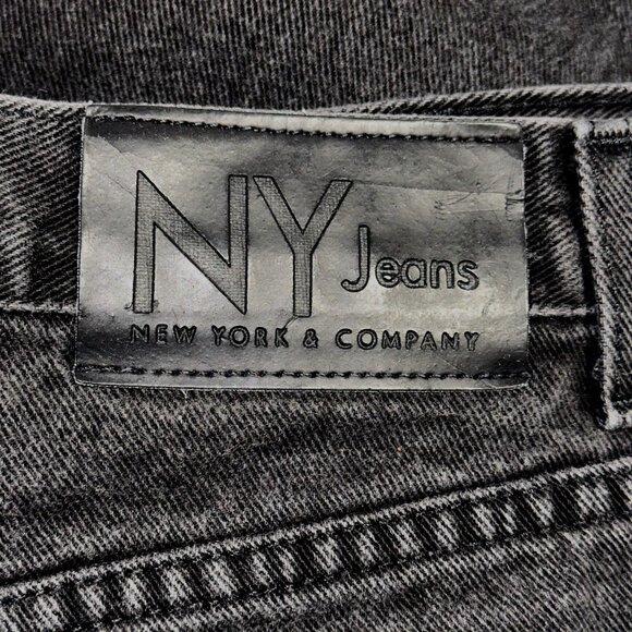 NY&C Black Bootcut Jeans Sz 10  Y2K Quiet Luxury Cotton Denim Made in Canada - Picture 8 of 8